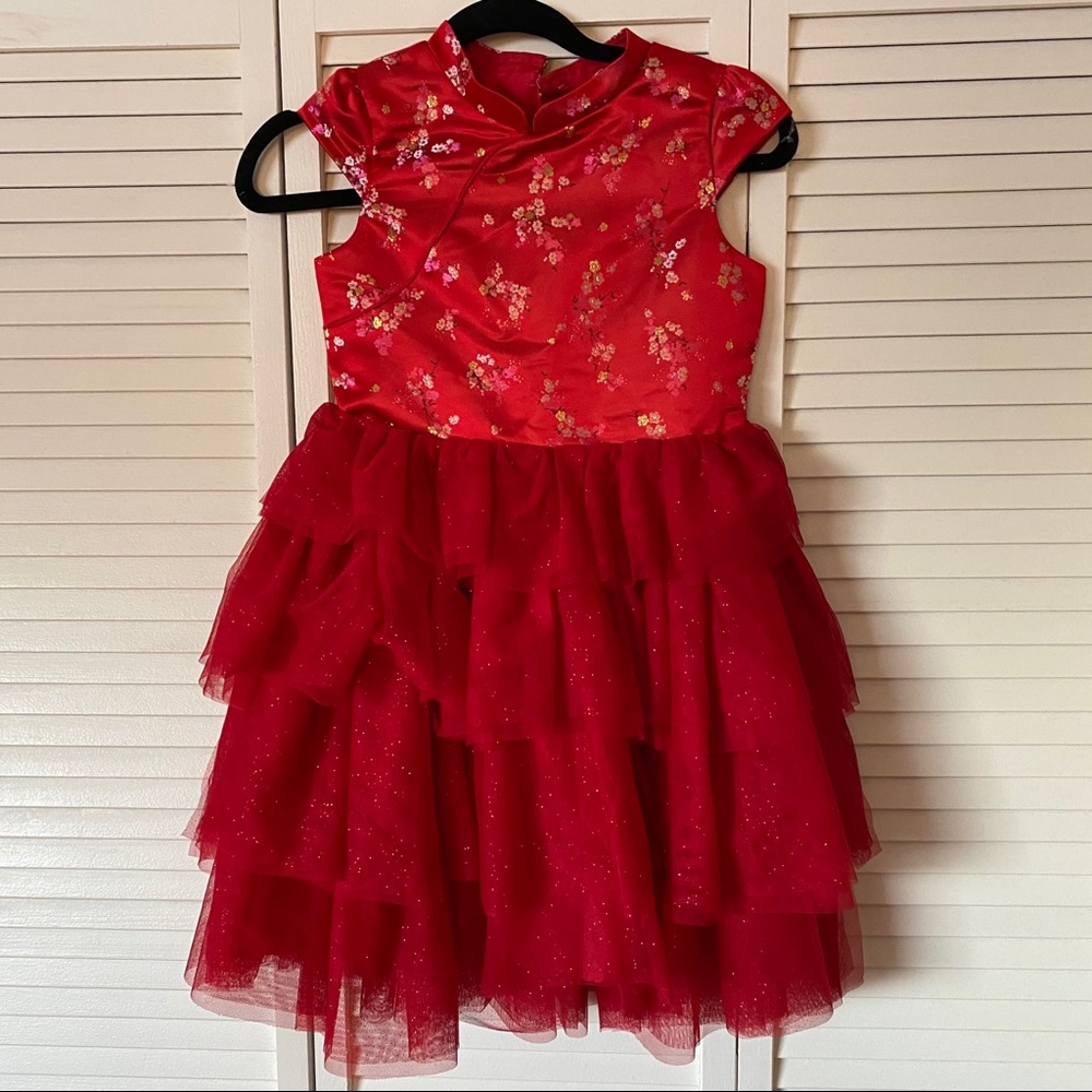 H&M Red Ruffled Girls Dress